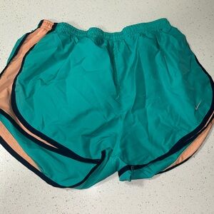 Nike Teal and Peach Athletic Shorts